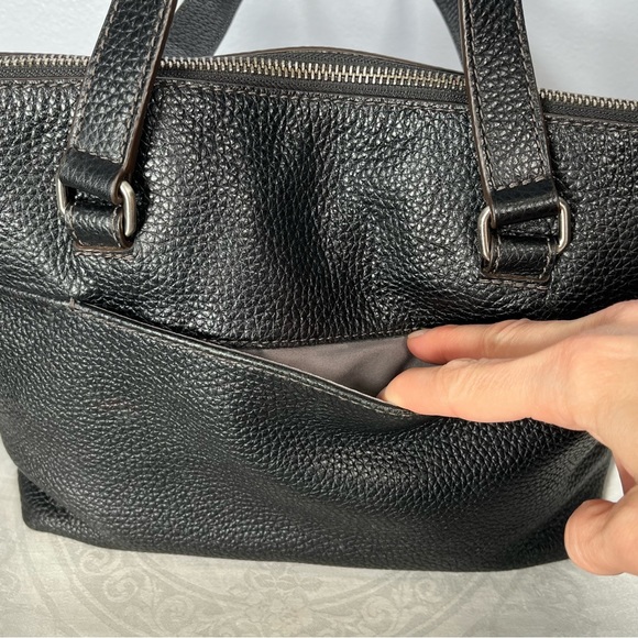 Fossil Black Leather Bag Purse Pebble Cow Hide Leather Vachette Small Satchel - Picture 3 of 16